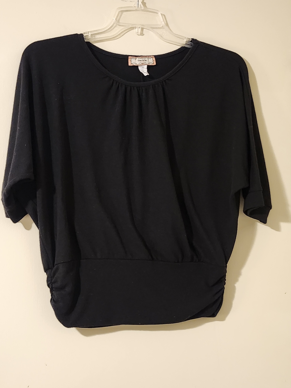 C'est La Vie Y2K Black Women's Short-Sleeve Blouson Top M